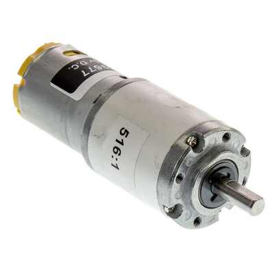 RS PRO Brushed Geared DC Geared Motor, 7.92 W, 12 V dc, 98 Ncm, 19 rpm, 6mm Shaft Diameter