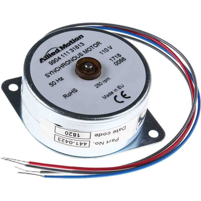 McLennan 9904 Reversible Synchronous AC Motor, 1.8 W, 1 Phase, 24 Pole, 110 V, Flange Mount Mounting