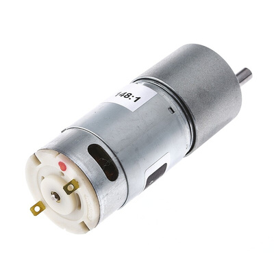 RS PRO Geared DC Motor, 11 W, 4.5 → 15 V dc, 206 gcm, 5216 rpm, 6mm Shaft Diameter