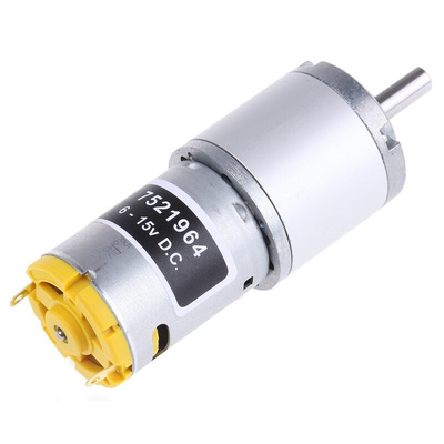 RS PRO Geared DC Motor, 7.98 W, 6 → 15 V dc, 78.4 gcm, 112 rpm, 6mm Shaft Diameter