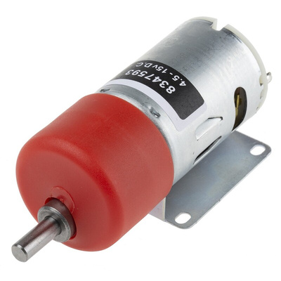 RS PRO Brushed Geared DC Geared Motor, 19.8 W, 12 V dc, 29 Ncm, 12048 rpm, 6mm Shaft Diameter