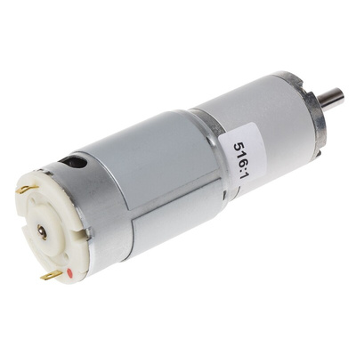 RS PRO Brushed Geared DC Geared Motor, 12.8 W, 12 V dc, 1.2 Nm, 14 rpm, 6mm Shaft Diameter