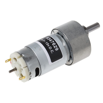 RS PRO Brushed Geared DC Geared Motor, 7 W, 12 V dc, 10 Ncm, 992 rpm, 6mm Shaft Diameter