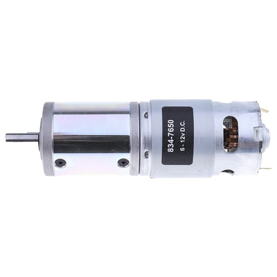 RS PRO Brushed Geared DC Geared Motor, 41.3 W, 12 V dc, 2.5 Nm, 27 rpm, 8mm Shaft Diameter