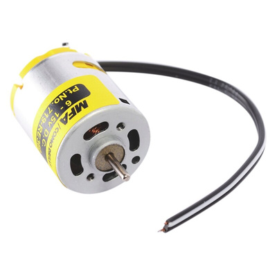 RS PRO Brushed Geared DC Geared Motor, 12.8 W, 12 V dc, 223 gcm, 5258 rpm, 3.175mm Shaft Diameter