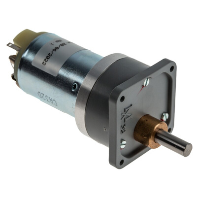 RS PRO Brushed Geared DC Geared Motor, 24 V dc, 10 Ncm, 155 rpm, 6mm Shaft Diameter