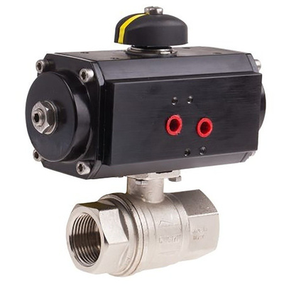 RS PRO Pneumatic 2 port Ball Valve with Pneumatic Actuator - Double Acting, 3 → 10bar Operating Pressure