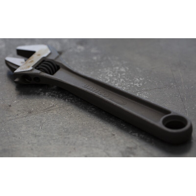 Bahco Adjustable Spanner, 155 mm Overall, 20mm Jaw Capacity, Metal Handle