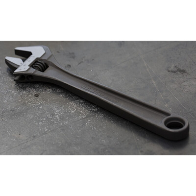 Bahco Adjustable Spanner, 255 mm Overall, 30mm Jaw Capacity, Metal Handle