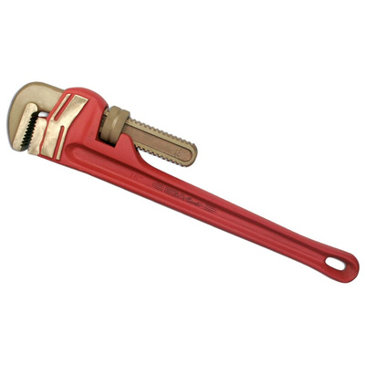 Ega-Master Pipe Wrench, 304.8 mm Overall, 60.8mm Jaw Capacity, Metal Handle, Non-Sparking