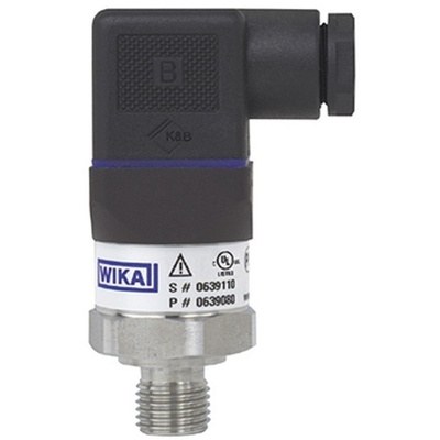 WIKA Pressure Sensor for Gas, Liquid , 250bar Max Pressure Reading Analogue