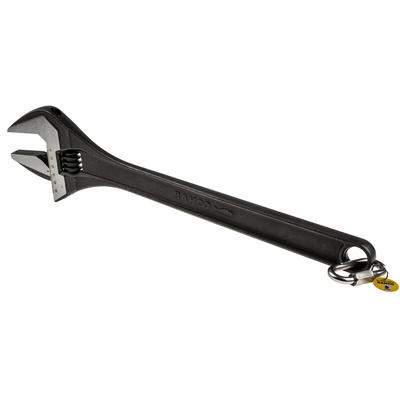 Bahco Adjustable Spanner, 455 mm Overall, 53mm Jaw Capacity, Metal Handle