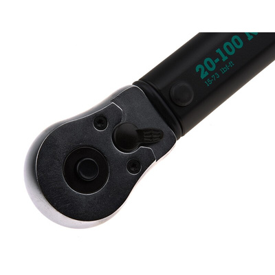 Wera Click-Torque B 2 Click Torque Wrench, 20 → 100Nm, 3/8 in Drive, Square Drive