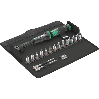 Wera Bicycle Set Torque 1 Click Torque Wrench Set, 2.5 → 25Nm, 1/4 in Drive, Hex Drive