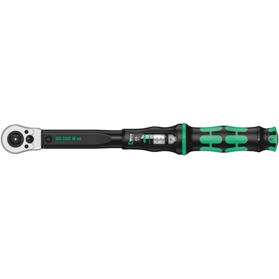 Wera Click-Torque C 2 Push R/L Click Torque Wrench, 20 → 100Nm, 1/2 in Drive, Square Drive