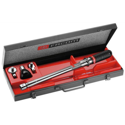 Facom Click Torque Wrench, 20 → 100Nm, 1/2 in Drive, Open End Drive, 9 x 12mm Insert
