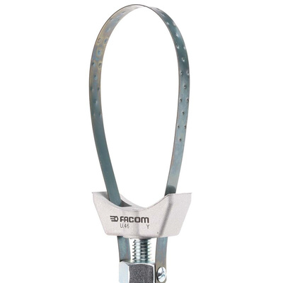 Facom Strap Wrench, 260 mm Overall, 105mm Jaw Capacity, Metal Handle