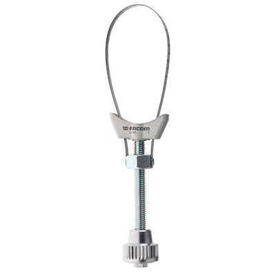 Facom Strap Wrench, 260 mm Overall, 105mm Jaw Capacity, Metal Handle