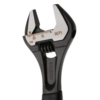 Bahco Adjustable Spanner, 208 mm Overall, 27mm Jaw Capacity, Plastic Handle