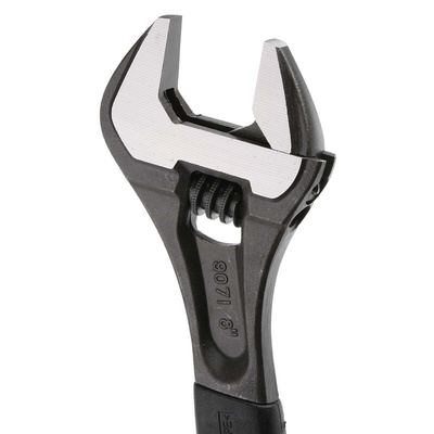 Bahco Adjustable Spanner, 208 mm Overall, 27mm Jaw Capacity, Plastic Handle