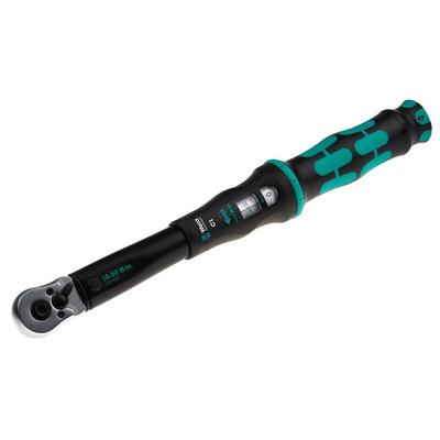 Wera C1 Click Torque Wrench, 10 → 50Nm, 1/2 in Drive, Square Drive - RS Calibrated