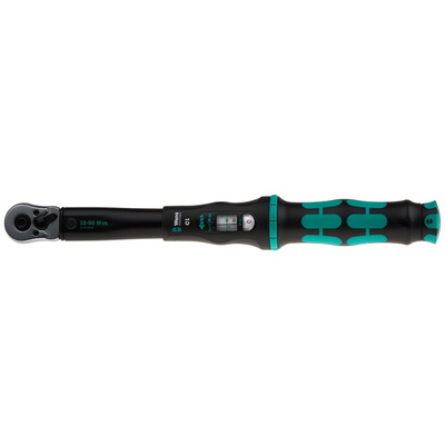 Wera C1 Click Torque Wrench, 10 → 50Nm, 1/2 in Drive, Square Drive - RS Calibrated
