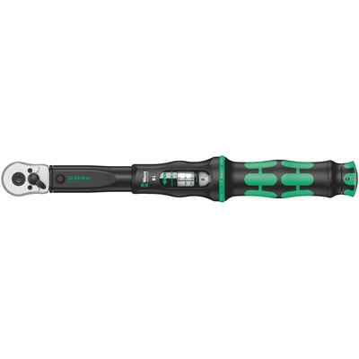 Wera B2 Click Torque Wrench, 20 → 100Nm, 3/8 in Drive, Square Drive - RS Calibrated
