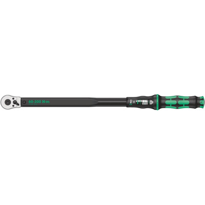 Wera C4 Click Torque Wrench, 60 → 300Nm, 1/2 in Drive, Square Drive - RS Calibrated