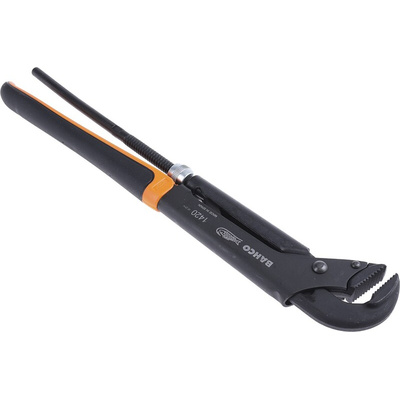 Bahco Pipe Wrench, 430.0 mm Overall, 65mm Jaw Capacity, Plastic Handle