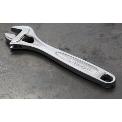 Facom Adjustable Spanner, 255 mm Overall, 30mm Jaw Capacity, Metal Handle