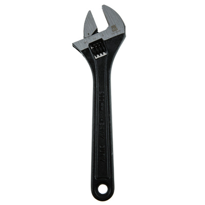 RS PRO Adjustable Spanner, 203.2 mm Overall, 26.8mm Jaw Capacity, Metal Handle