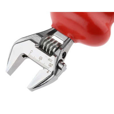 Bahco Adjustable Spanner, 165 mm Overall, 20mm Jaw Capacity, Insulated Handle, VDE/1000V