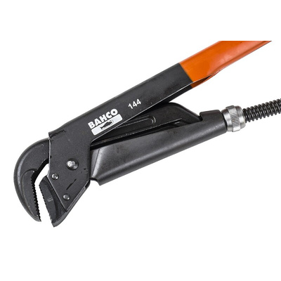 Bahco Pipe Wrench, 722.0 mm Overall, 110mm Jaw Capacity, Metal Handle