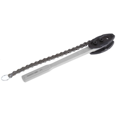 Bahco Chain Wrench, 38.1mm Jaw Capacity, Metal Handle