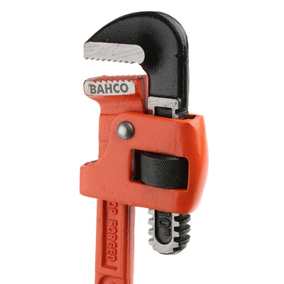 Bahco Pipe Wrench, 254.0 mm Overall, 35mm Jaw Capacity, Metal Handle