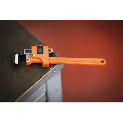 Bahco Pipe Wrench, 203.0 mm Overall, 25mm Jaw Capacity, Metal Handle