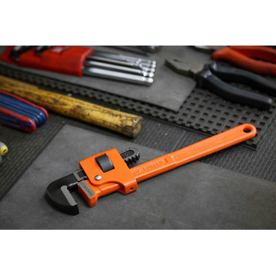 Bahco Pipe Wrench, 305.0 mm Overall, 44mm Jaw Capacity, Metal Handle