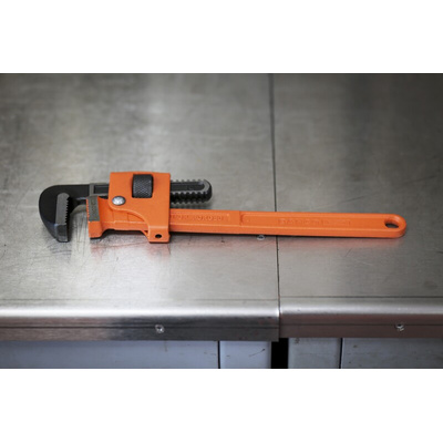 Bahco Pipe Wrench, 355.0 mm Overall, 51mm Jaw Capacity, Metal Handle