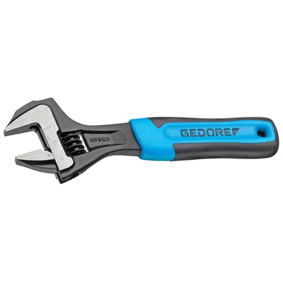 Gedore Adjustable Spanner, 206.5 mm Overall, 25mm Jaw Capacity, Plastic Handle