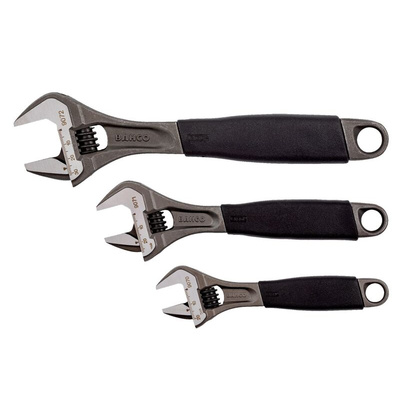 Bahco Adjustable Spanner, 30mm Jaw Capacity, Plastic Handle
