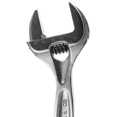 Facom Adjustable Spanner, 200 mm Overall, 34mm Jaw Capacity, Metal Handle