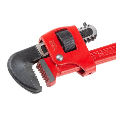 Facom Pipe Wrench, 250.0 mm Overall, 34mm Jaw Capacity, Metal Handle