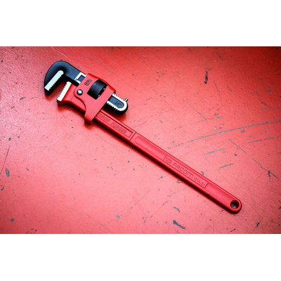 Facom Pipe Wrench, 600.0 mm Overall, 76mm Jaw Capacity, Metal Handle
