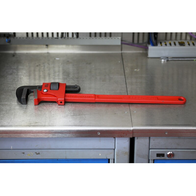 Facom Pipe Wrench, 600.0 mm Overall, 76mm Jaw Capacity, Metal Handle