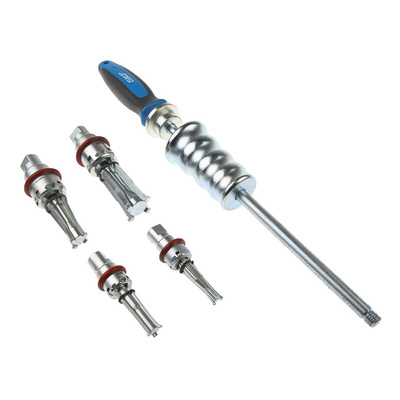 SKF Hand Bearing Puller, 7 → 9 mm, 10 → 12 mm, 15 → 17 mm, 20 → 28 mm Capacity, 6-Piece