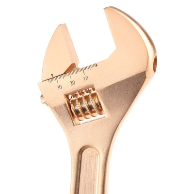 Bahco Adjustable Spanner, 300 mm Overall, 36mm Jaw Capacity, Metal Handle, Non-Sparking