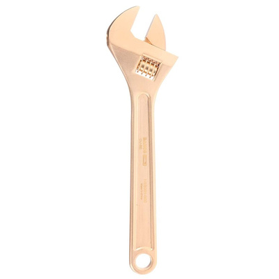 Bahco Adjustable Spanner, 300 mm Overall, 36mm Jaw Capacity, Metal Handle, Non-Sparking