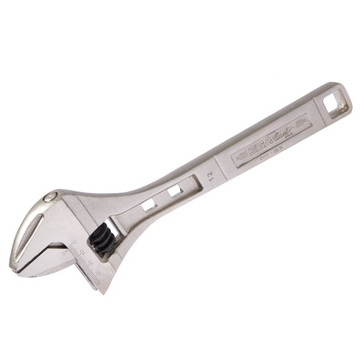 Ega-Master Adjustable Spanner, 300 mm Overall, 33.5mm Jaw Capacity, Metal Handle