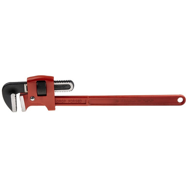 Ega-Master Pipe Wrench, 609.6 mm Overall, 50.08mm Jaw Capacity, Metal Handle
