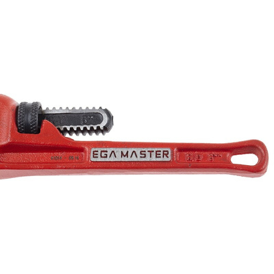 Ega-Master Pipe Wrench, 203.2 mm Overall, 25.4mm Jaw Capacity, Metal Handle
